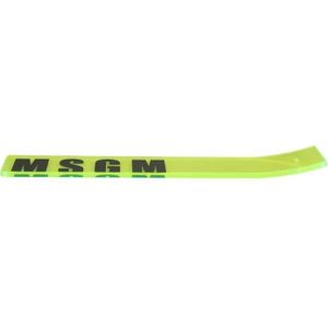 Msgm, Interieur, Heren, Geel, ONE Size, Logo Print Acetaat Bladwijzer