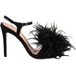 Anna F., Schoenen, Dames, Zwart, 37 EU, Suède, Suède sandaal met 11 cm hak