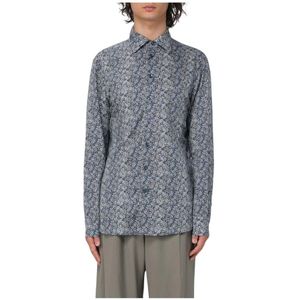 Etro, Overhemden, Heren, Veelkleurig, M, Multicolor Zijden Lange Mouwen Shirt