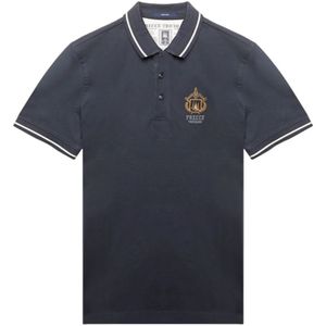 Aeronautica Militare, Tops, Heren, Blauw, S, Katoen, Blauwe Polo T-shirts en Polos