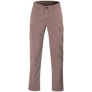 Moorer, Broeken, Heren, Bruin, 2Xl, Katoen, Sportieve Cargo Broek in Unieke Stof