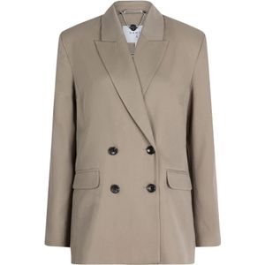 Dante 6, Jassen, Dames, Beige, S, Katoen, Double-breasted Blazer