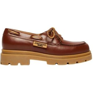 Max Mara Weekend, Schoenen, Dames, Bruin, 40 EU, Leren Loafer