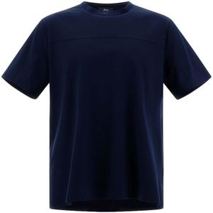 Herno, Tops, Heren, Blauw, 4Xl, Blauwe T-shirts en Polos met Regular Fit