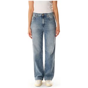 Replay, Jeans, Dames, Blauw, W31 L32, Katoen, Relaxed Straight Fit Jeans