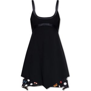 Versace, Kleedjes, Dames, Zwart, 2Xs, Dua Lipa samenwerking