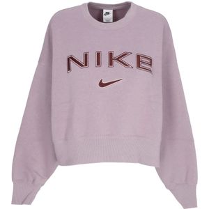 Nike, Sweatshirts & Hoodies, Dames, Paars, M, Katoen, Phoenix Fleece Crewneck Sweatshirt Lt Violet