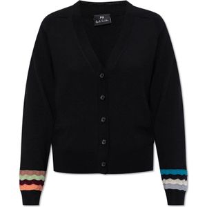 PS By Paul Smith, Truien, Dames, Zwart, L, Wol, Wollen Cardigan