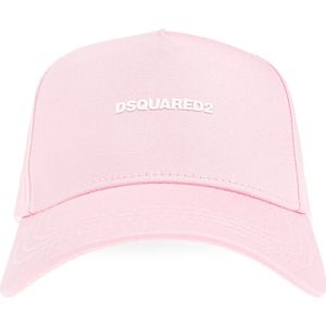 Dsquared2, Accessoires, Dames, Roze, ONE Size, Katoen, Mini Logo Baseball Cap