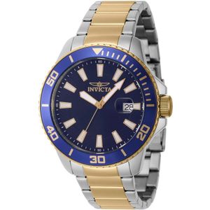 Invicta, Accessoires, Heren, Veelkleurig, ONE Size, Moderne Two Tone Blue Analoog Horloge