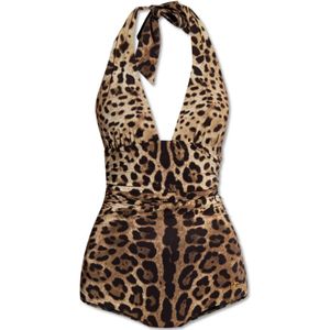 Dolce & Gabbana, Badkleding, Dames, Beige, 2Xs, Eendelig badpak