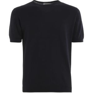 John Smedley, Tops, Heren, Blauw, XL, Katoen, T-Shirts