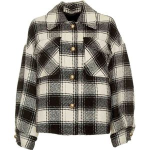 Essentiel Antwerp, Jassen, Dames, Zwart, S, Goldeneye Checkered Jacket