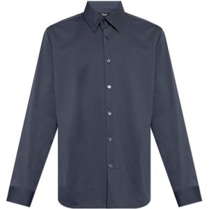 Theory, Overhemden, Heren, Blauw, XL, Katoen, Klassiek overhemd