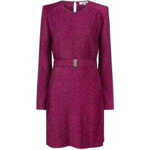 Dante 6, Kleedjes, Dames, Paars, L, Arone Mini-jurk met Riem
