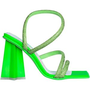 Chiara Ferragni Collection, Schoenen, Dames, Groen, 39 EU, Polyester, Sandalen met hak
