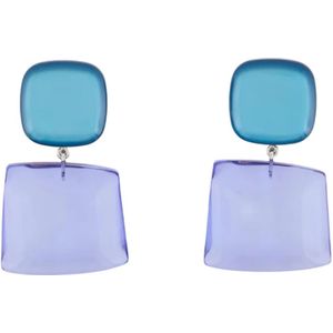 Emporio Armani, Accessoires, Dames, Veelkleurig, ONE Size, Polyester, Gefacetteerde Stenen Hanger Clip Sluiting