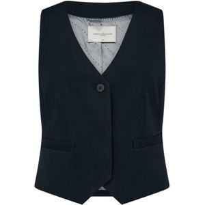 Copenhagen Muse, Jassen, Dames, Blauw, XS, Leer, Modern Tailor Vest