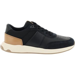 Tod's, Schoenen, Heren, Zwart, 45 EU, Leer, Leren en techno stoffen sneakers
