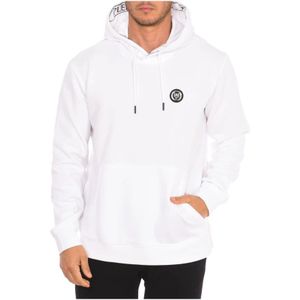 Plein Sport, Sweatshirts & Hoodies, Heren, Wit, M, Katoen, Hoodie met Merkdetails