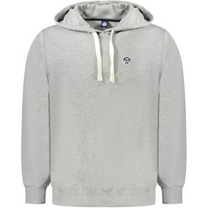 North Sails, Sweatshirts & Hoodies, Heren, Grijs, 2Xl, Katoen, Grijze Katoenen Trui