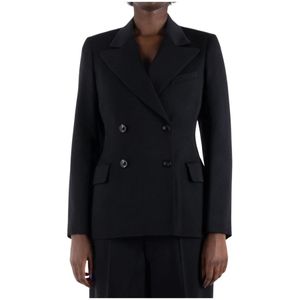 Maison Margiela, Jassen, Dames, Zwart, S, Wol, Wollen Jas