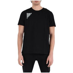 Dondup, Tops, Heren, Zwart, L, Katoen, Jersey T-shirt met slim fit