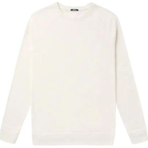 Denham, Sweatshirts & Hoodies, Dames, Wit, M, Stijlvolle Raglan Sweater