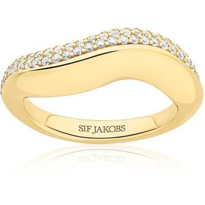 Sif Jakobs Jewellery, Accessoires, Dames, Geel, 56 MM, Glorenza 18K Vergulde Zilveren Ring