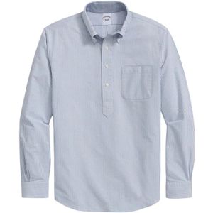 Brooks Brothers, Overhemden, Heren, Blauw, M, Katoen, Regular Fit Oxford Button Down Overhemd