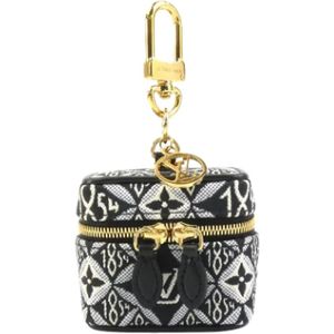 Louis Vuitton Vintage, Pre-owned, Dames, Zwart, ONE Size, Pre-owned Fabric key-holders