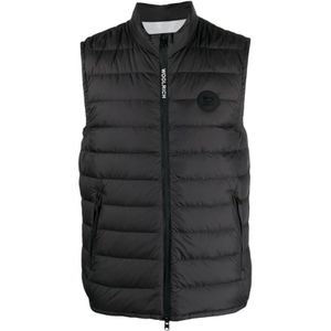 Woolrich, Jassen, Heren, Zwart, S, Polyester, Sundance Puffer Vest