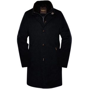 Moorer, Mantels, Heren, Blauw, 3Xl, Wol, Jassen