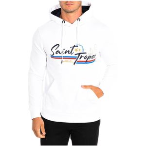 La Martina, Sweatshirts & Hoodies, Heren, Wit, 2Xl, Katoen, Hooded Sweatshirt
