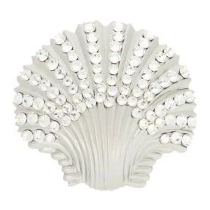 Giuseppe Di Morabito, Accessoires, Dames, Grijs, ONE Size, Schelp Strass Oorbellen
