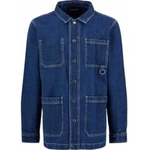 Barbour, Jassen, Heren, Blauw, M, Denim, Denim Grindle Werkkleding Jas Mannen