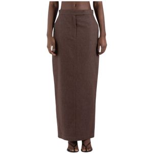 Max Mara, Rokken, Dames, Bruin, S, Katoen, Bruine Katoenen Rok