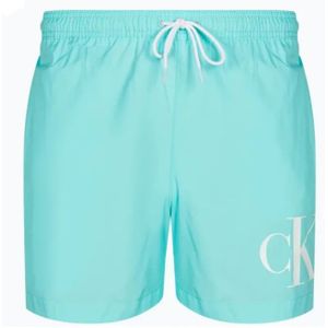 Calvin Klein, Badkleding, Heren, Blauw, S, Zee Kleding Trekkoord Kort Lichtblauw