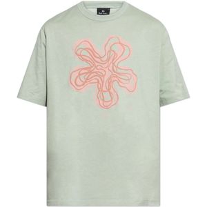 PS By Paul Smith, Tops, Heren, Groen, S, Katoen, T-shirt met print