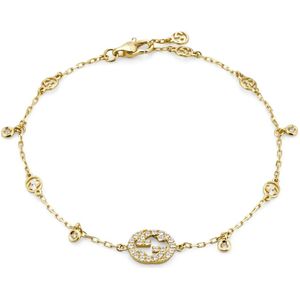 Gucci, Accessoires, Dames, Geel, ONE Size, 18 kt geelgouden en diamanten armband