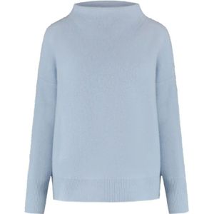 Vince, Truien, Dames, Blauw, L, Kasjmier, Donkergrijze Boiled Funneleck Pullover