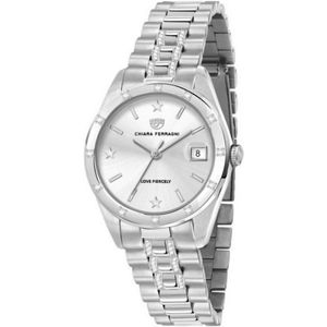Chiara Ferragni Collection, Accessoires, Dames, Grijs, ONE Size, Stainless Steel Dameshorloge Zilver
