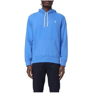 Polo Ralph Lauren, Sweatshirts & Hoodies, Heren, Blauw, XL, Katoen, Roze Fleece Hoodie Klassiek Ontwerp