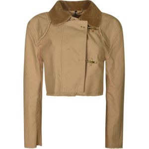 Fay, Jassen, Dames, Beige, XS, Katoen, Lichtgewicht Jas
