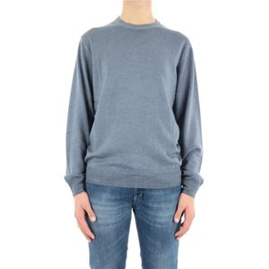 Woolrich, Truien, Heren, Blauw, XL, Wol, Crewneck Trui