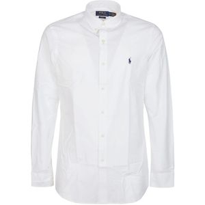Polo Ralph Lauren, Overhemden, Heren, Wit, XL, Katoen, Sportshirt met lange mouwen