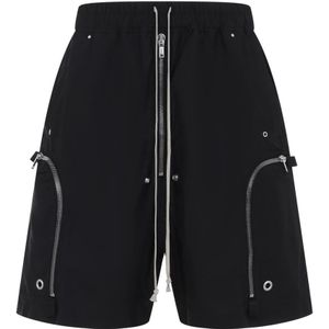 Rick Owens, Korte broeken, Heren, Zwart, L, Zwarte Bermuda Shorts voor Mannen