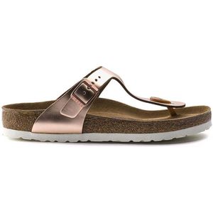 Birkenstock, Schoenen, Dames, Roze, 37 EU, Leer, Gizeh Soft Footbed Sandalen