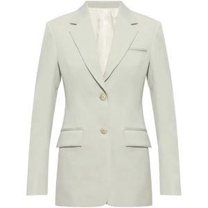 Lanvin, Jassen, Dames, Groen, S, Wol, Single-breasted blazer