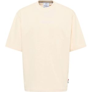 Carlo Colucci, Tops, Heren, Beige, M, Katoen, La Famiglia Donner Oversize T-Shirt